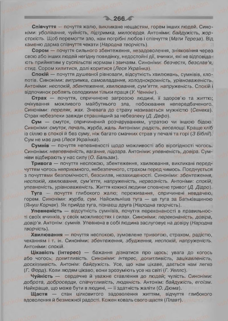 Страница 266 | Підручник Українська мова 7 клас О.П. Глазова 2015
