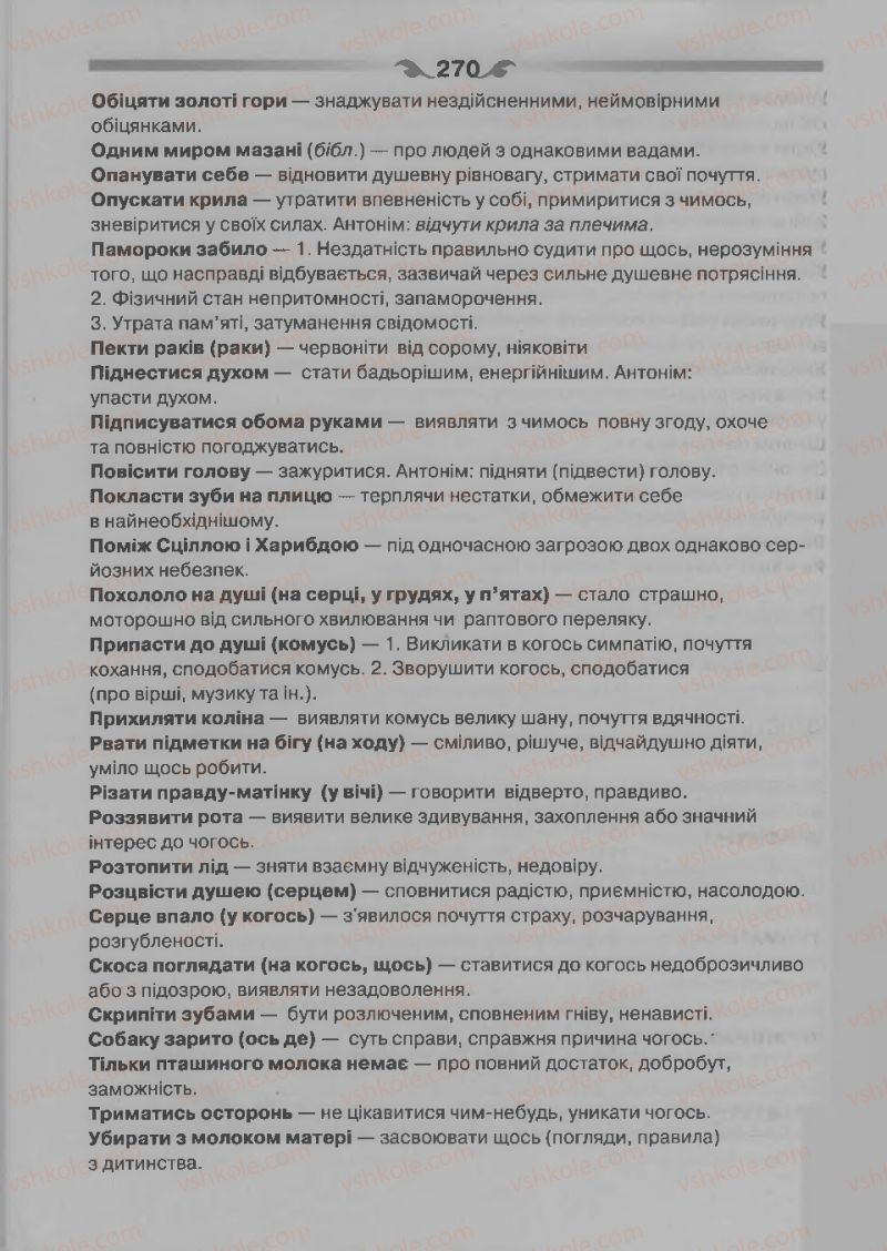 Страница 270 | Підручник Українська мова 7 клас О.П. Глазова 2015