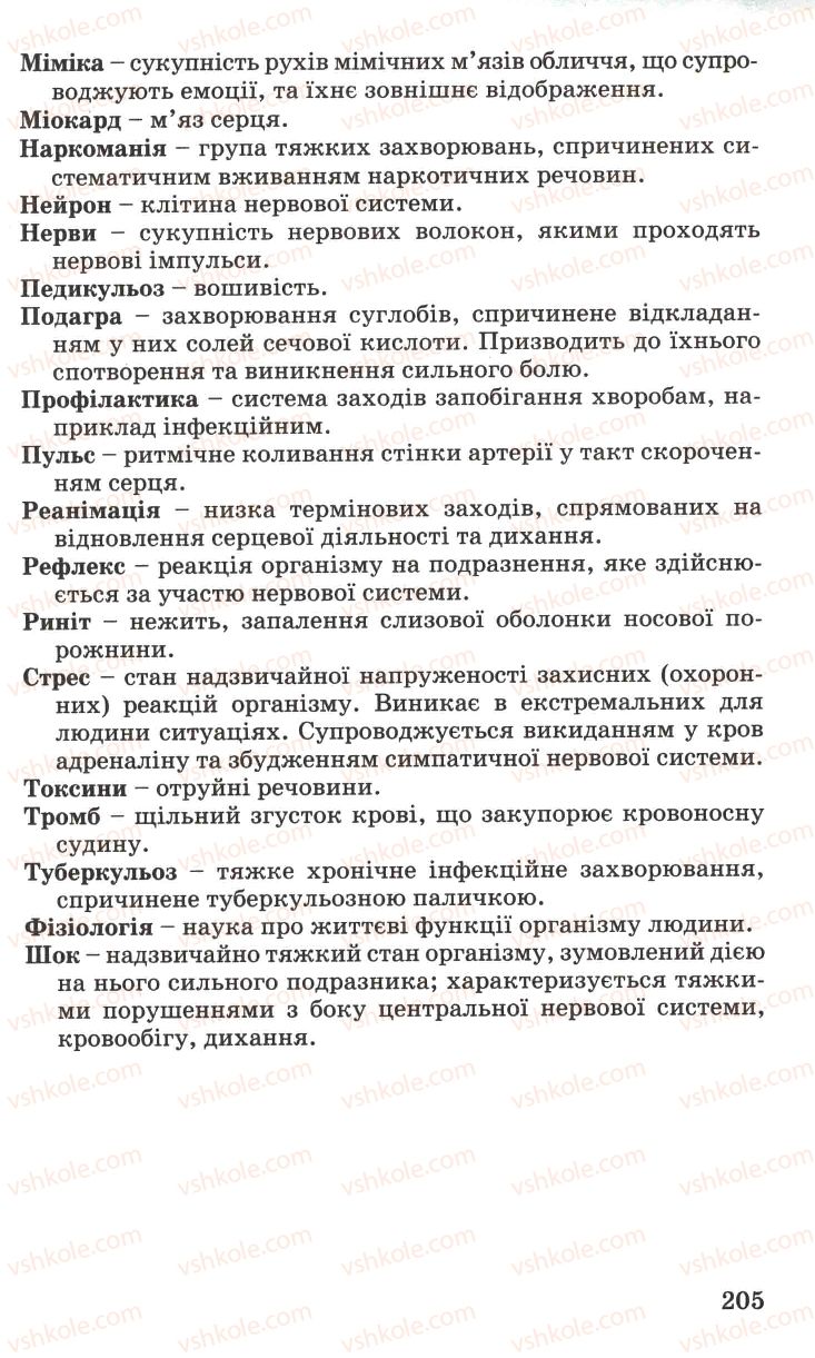 Страница 205 | Підручник Основи здоров'я 7 клас Н.М. Поліщук 2007