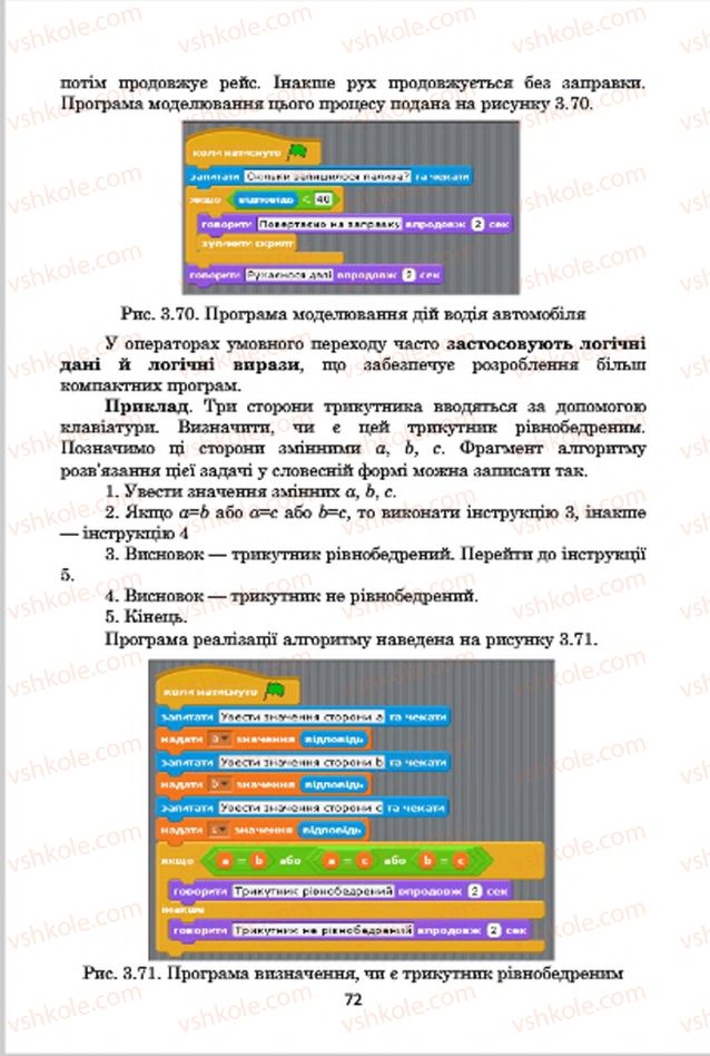 Страница 72 | Підручник Інформатика 7 клас А.М. Гуржій, В.В. Лапінський, Л.А. Карташова, В.Д. Руденко 2015