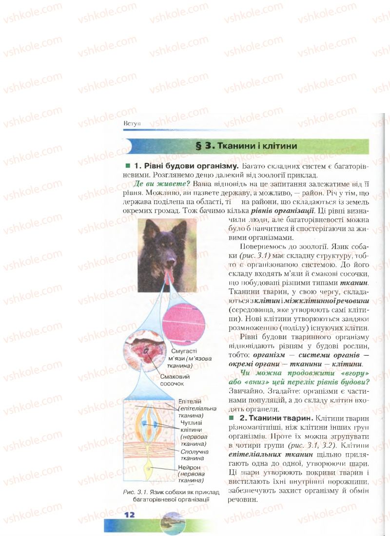 Страница 12 | Підручник Біологія 7 клас Д.А. Шабанов, М.О. Кравченко 2015