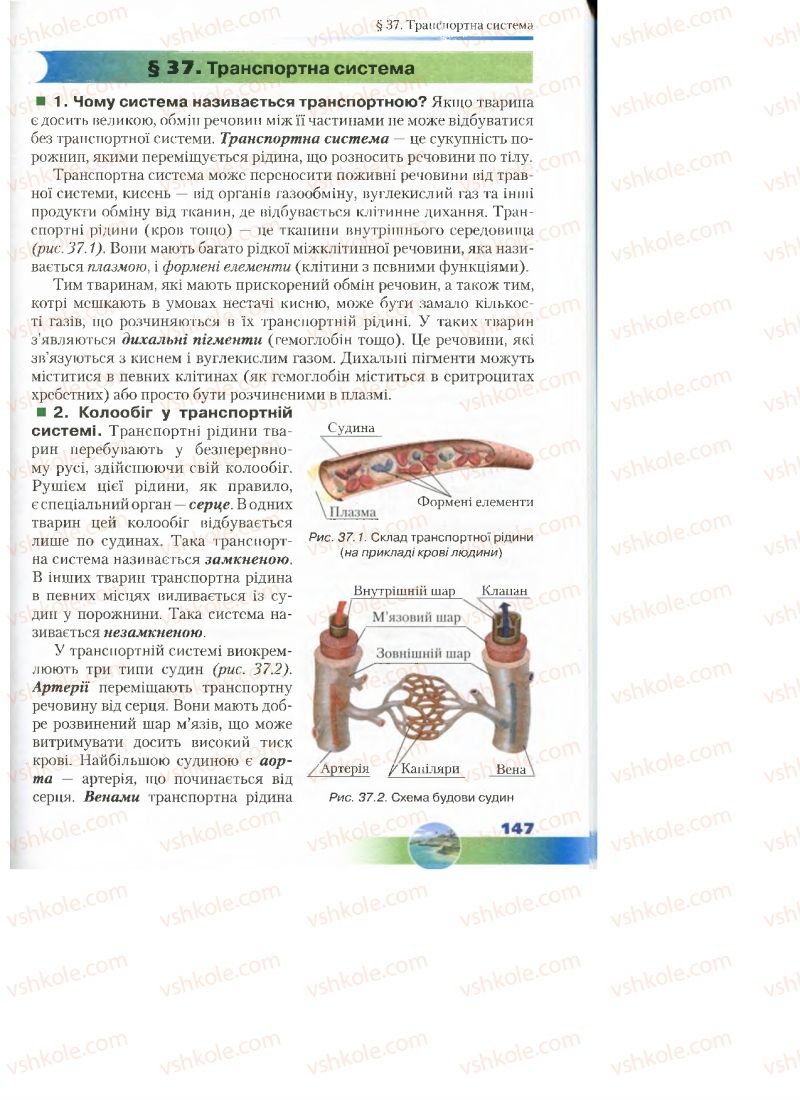 Страница 147 | Підручник Біологія 7 клас Д.А. Шабанов, М.О. Кравченко 2015