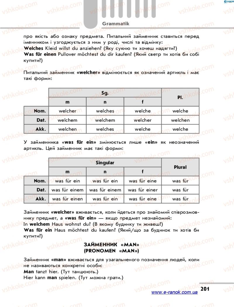 Страница 201 | Підручник Німецька мова 7 клас С.І. Сотникова 2015 3 рік навчання