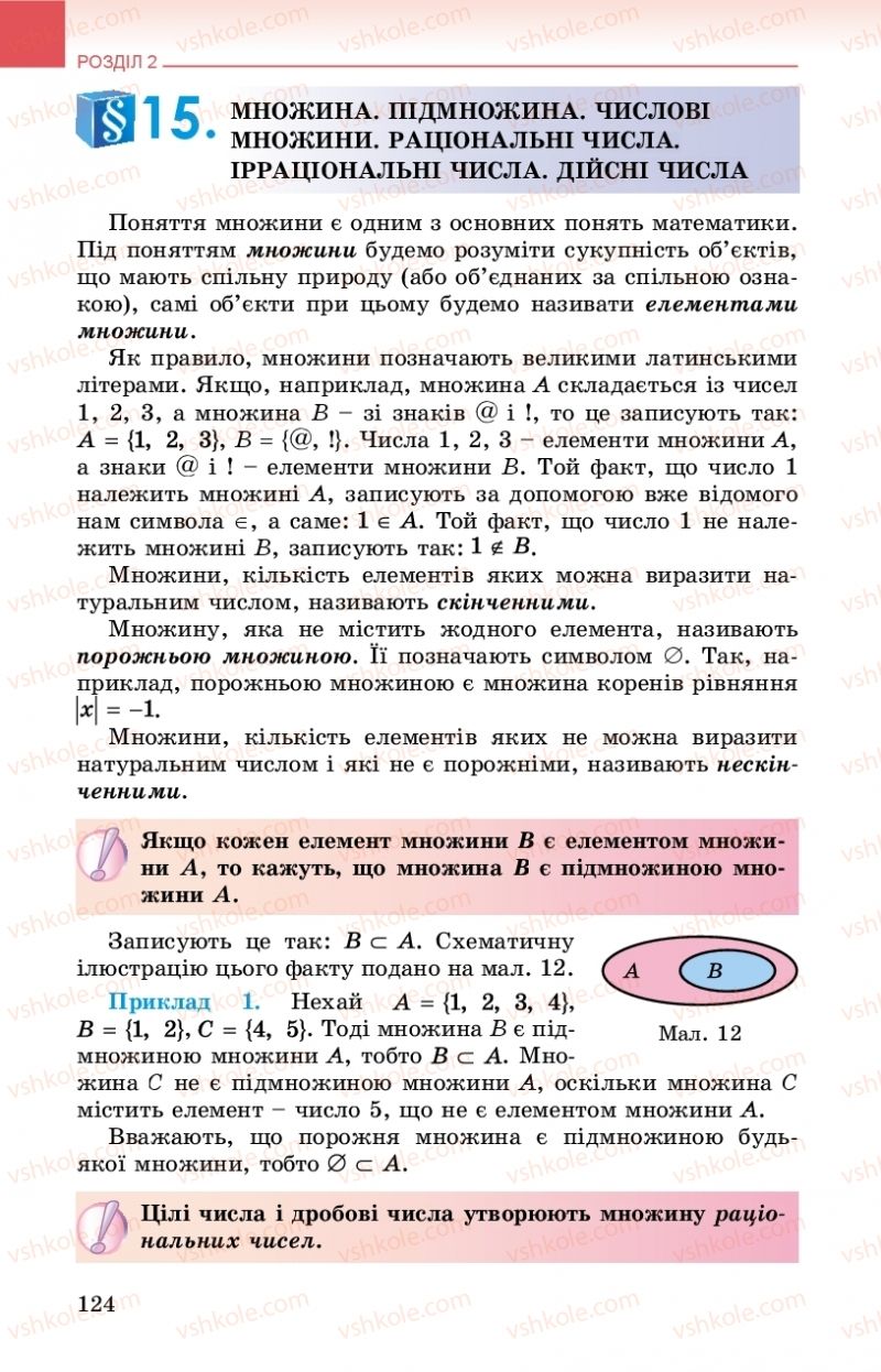 Страница 124 | Підручник Алгебра 8 клас О.С. Істер 2016