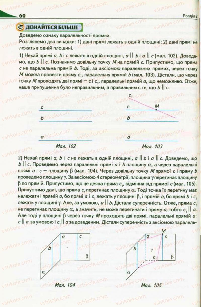 Страница 60 | Підручник Геометрія 10 клас М.І. Бурда, Н.А. Тарасенкова 2010 Академічний рівень