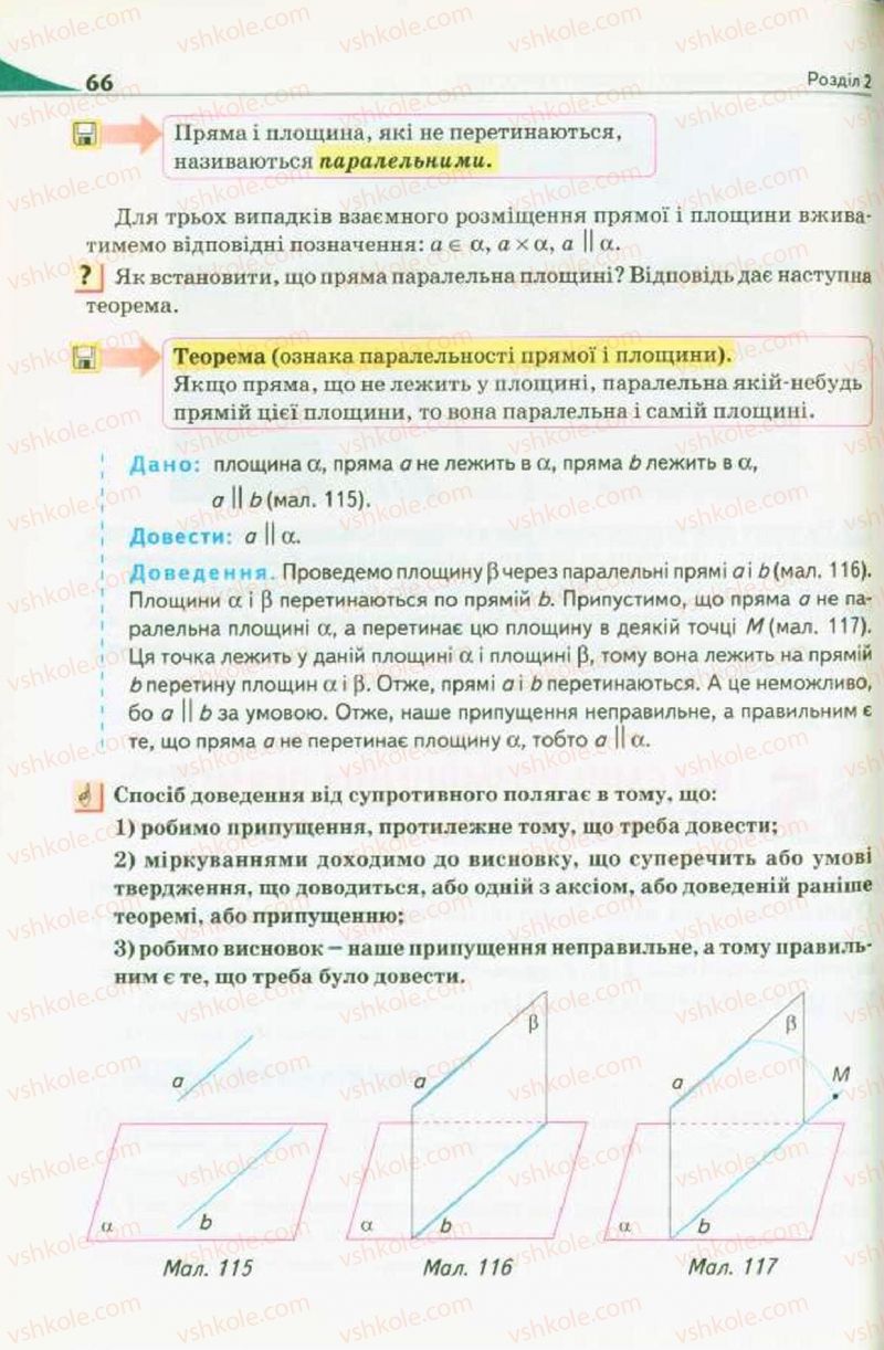Страница 66 | Підручник Геометрія 10 клас М.І. Бурда, Н.А. Тарасенкова 2010 Академічний рівень