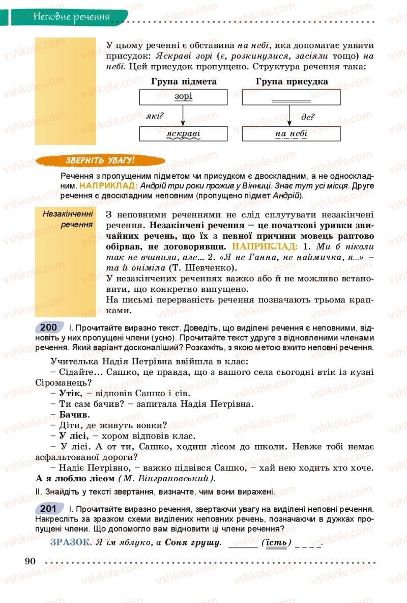 Страница 90 | Підручник Українська мова 8 клас В.В. Заболотний, О.В. Заболотний 2016