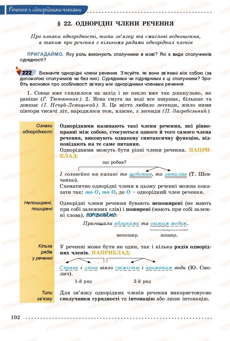 Страница 102 | Підручник Українська мова 8 клас В.В. Заболотний, О.В. Заболотний 2016