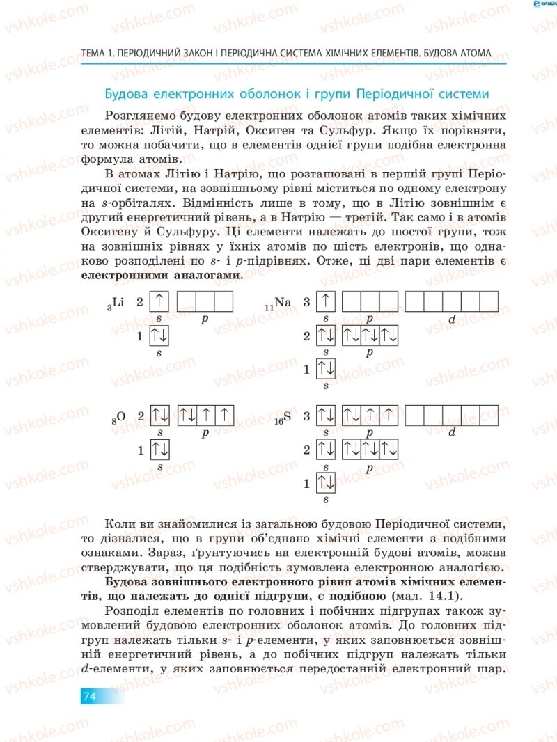 Страница 74 | Підручник Хімія 8 клас О.В. Григорович 2016