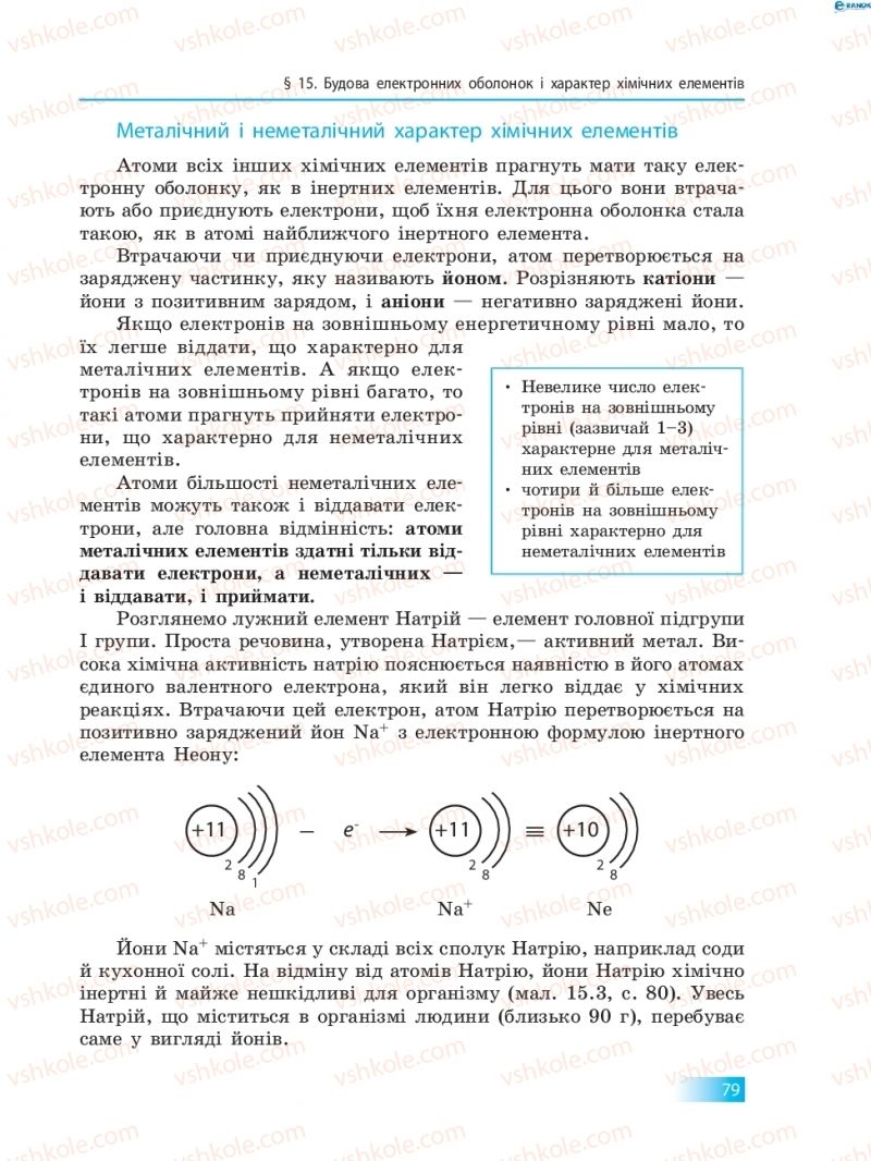 Страница 79 | Підручник Хімія 8 клас О.В. Григорович 2016