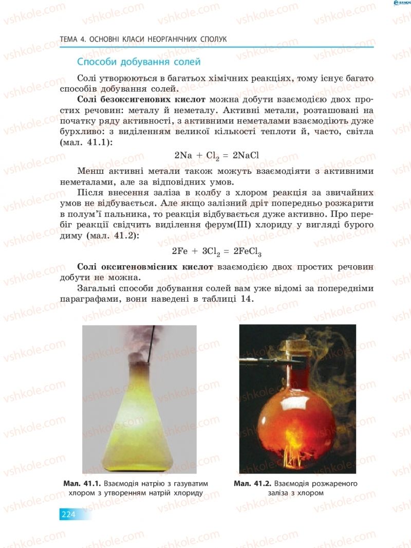 Страница 224 | Підручник Хімія 8 клас О.В. Григорович 2016