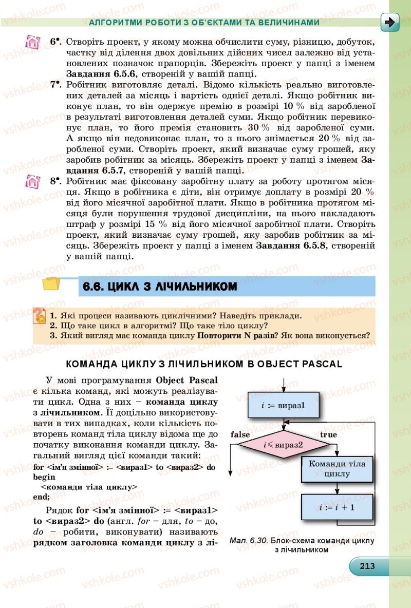 Страница 213 | Підручник Інформатика 8 клас Й.Я. Ривкінд  2016