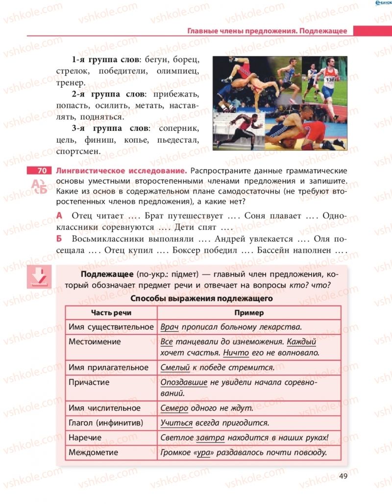 Страница 49 | Підручник Русский язык 8 клас Н.Ф. Баландина 2016 8 год обучения
