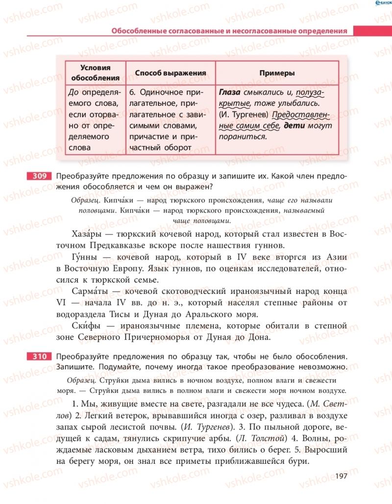 Страница 197 | Підручник Русский язык 8 клас Н.Ф. Баландина 2016 8 год обучения