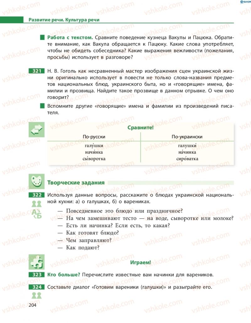 Страница 204 | Підручник Русский язык 8 клас Н.Ф. Баландина 2016 8 год обучения