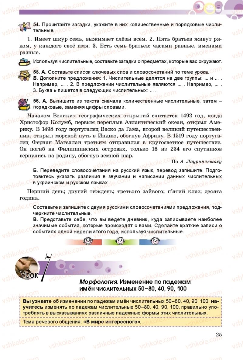 Страница 25 | Підручник Русский язык 8 клас Т.М. Полякова, Е.И. Самонова 2016 4 год обучения