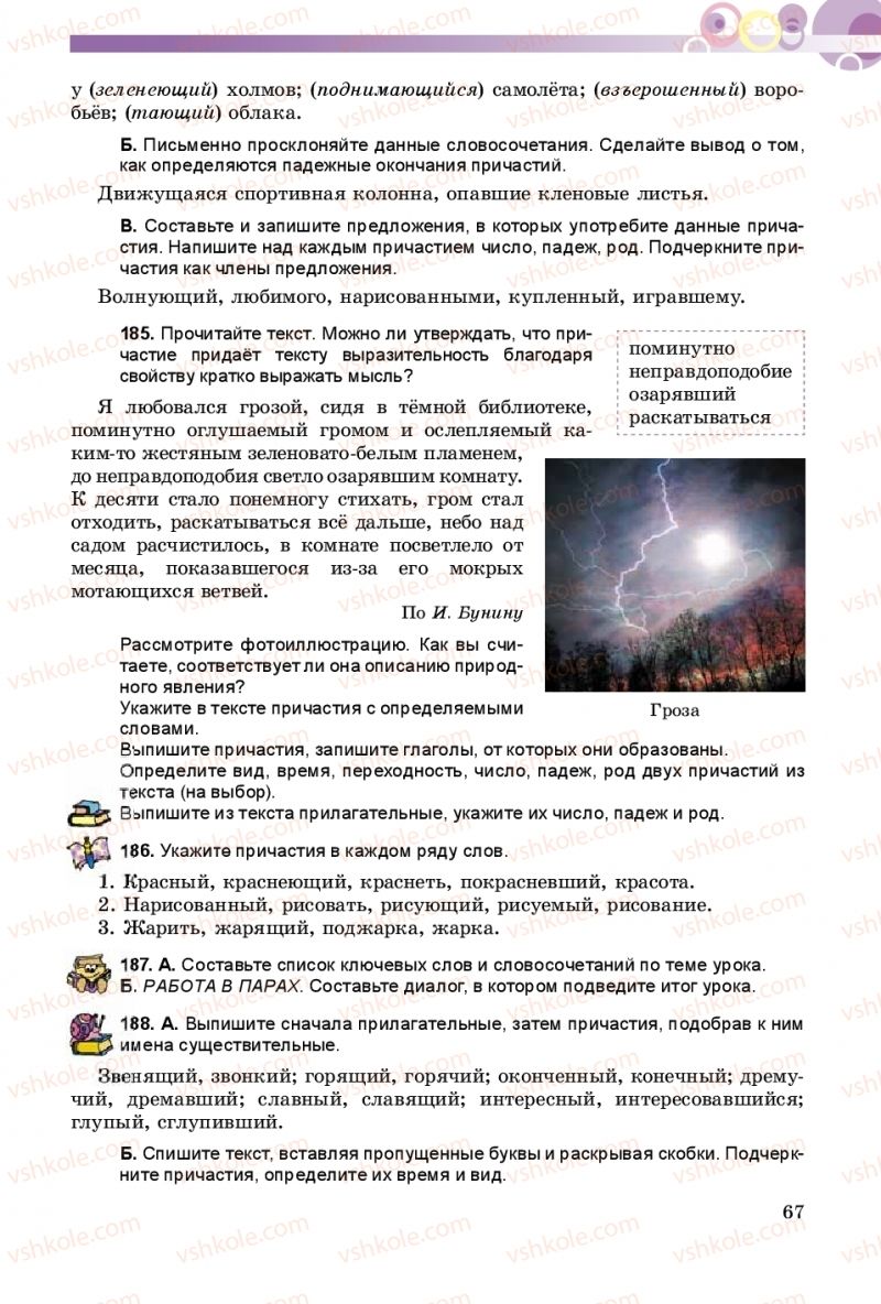 Страница 67 | Підручник Русский язык 8 клас Т.М. Полякова, Е.И. Самонова 2016 4 год обучения