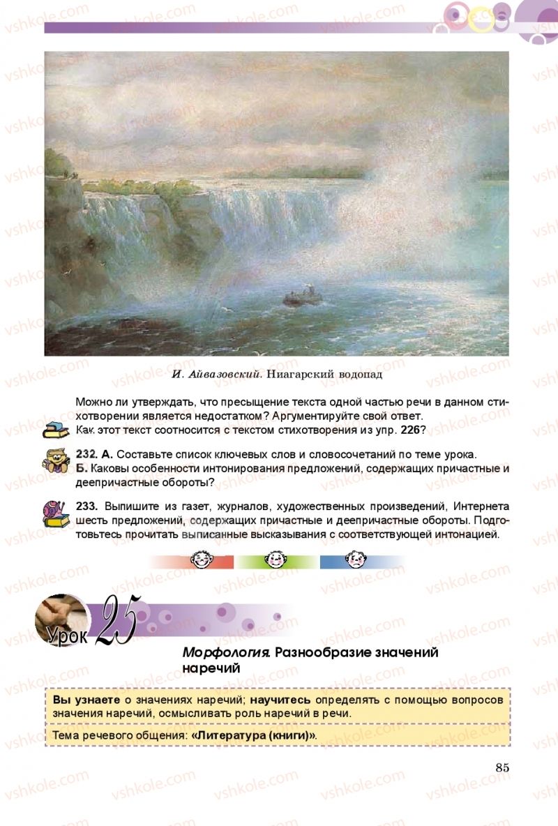 Страница 85 | Підручник Русский язык 8 клас Т.М. Полякова, Е.И. Самонова 2016 4 год обучения