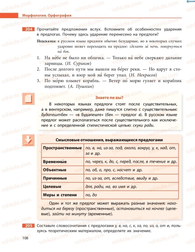 Страница 108 | Підручник Русский язык 8 клас Н.Ф. Баландина, О.Ю. Крюченкова 2016 4 год обучения