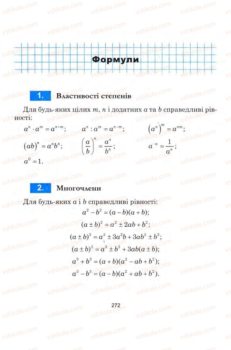 Страница 272 | Підручник Алгебра 9 клас Ю.І. Мальований, Г.М. Литвиненко, Г.М. Возняк 2009