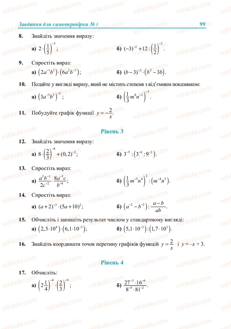 Страница 99 | Підручник Алгебра 8 клас В.Р. Кравчук, М.В. Підручна, Г.М. Янченко 2016