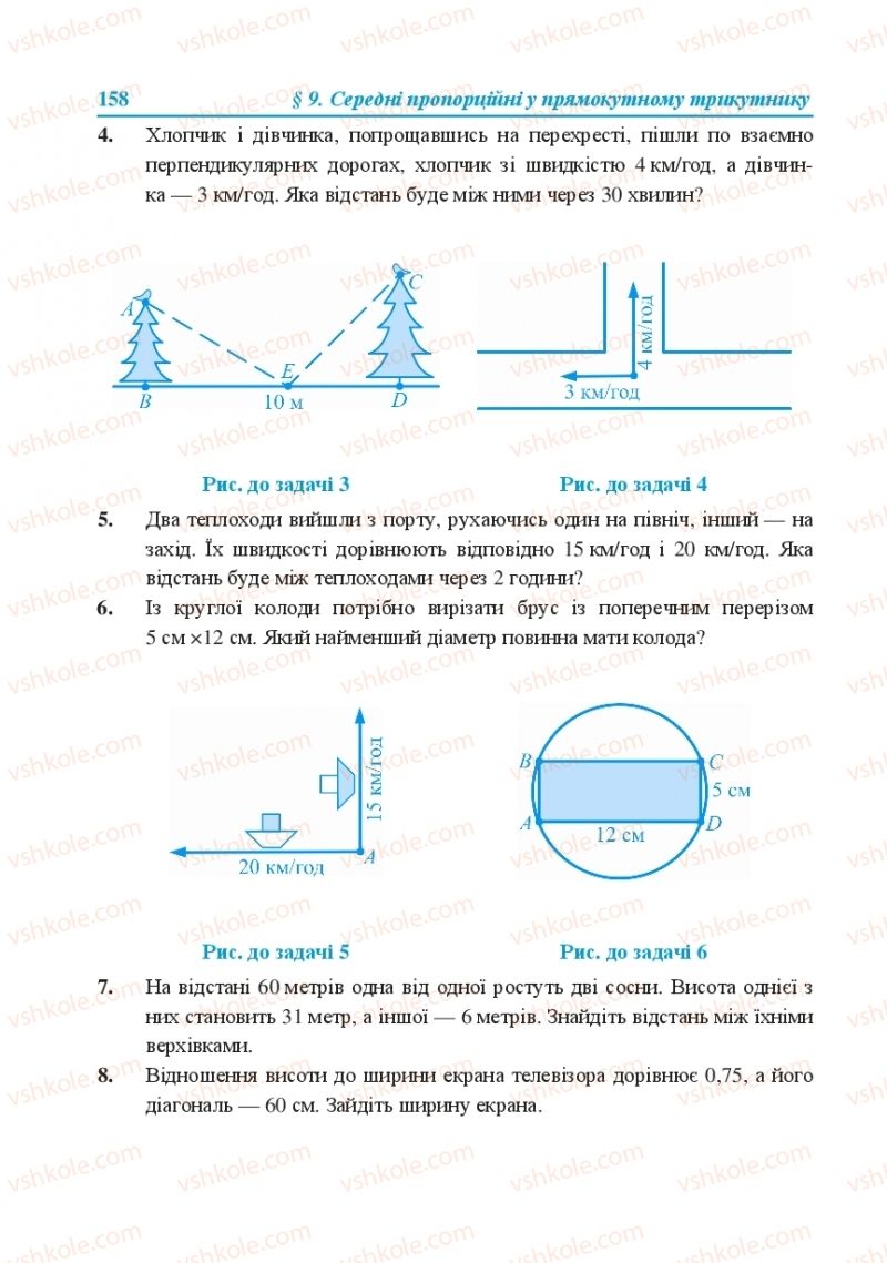 Страница 158 | Підручник Геометрія 8 клас О.М. Роганін, А.М. Капіносов, Л.І. Кондратьєва 2016