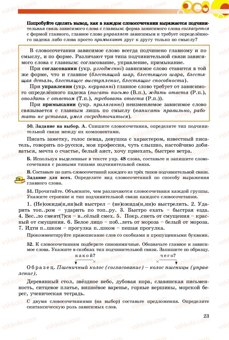 Страница 23 | Підручник Русский язык 8 клас Т.М. Полякова, Е.И. Самонова, А.Н. Приймак 2016 8 год обучения