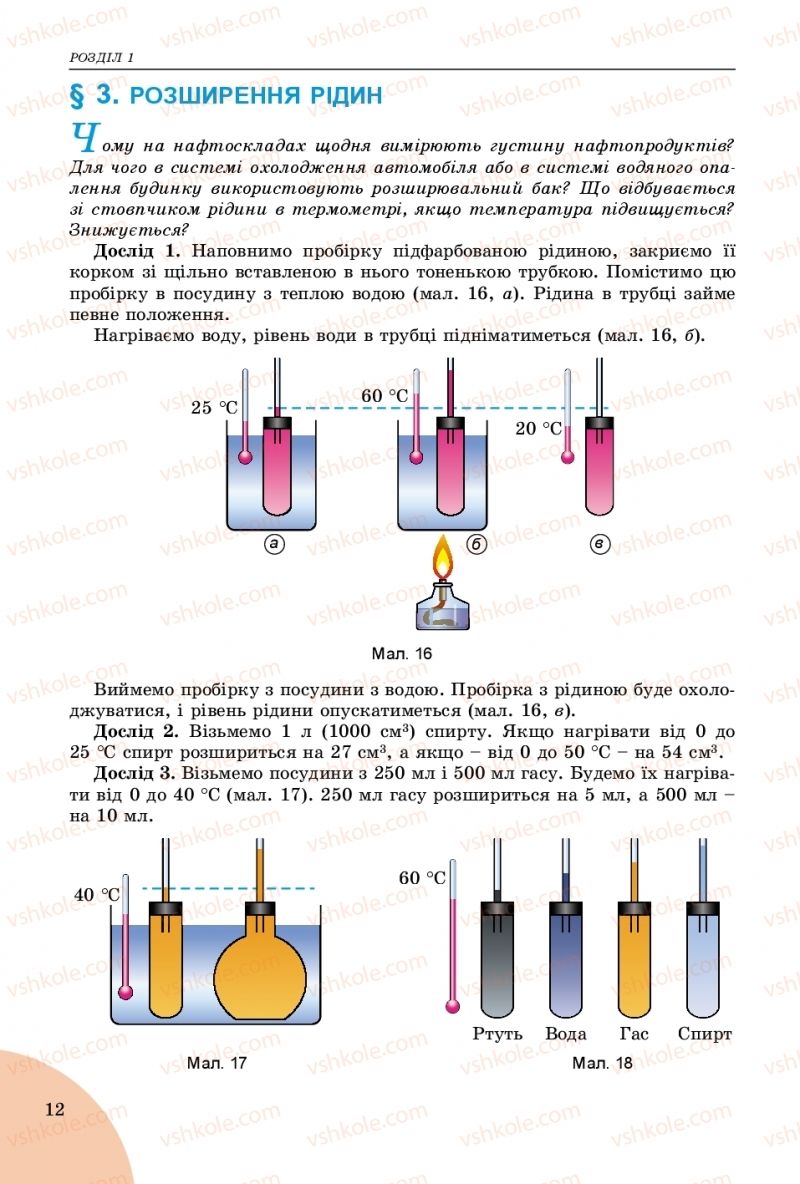 Страница 12 | Підручник Фізика 8 клас В.Д. Сиротюк 2016