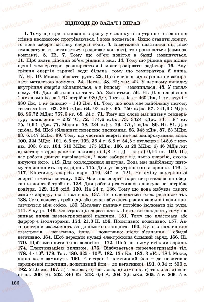 Страница 186 | Підручник Фізика 8 клас В.Д. Сиротюк 2016