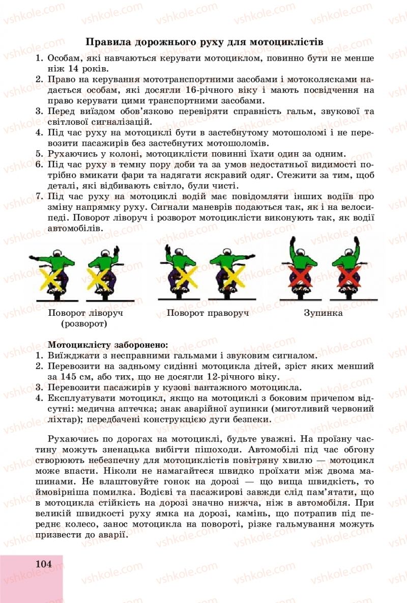 Страница 104 | Підручник Основи здоров'я 8 клас Т.Є. Бойченко, І.П. Василашко, О.К. Бурська 2016