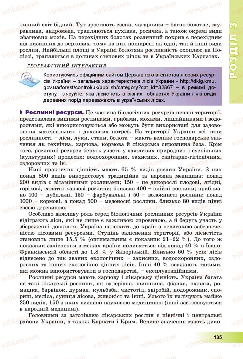 Страница 135 | Підручник Географія 8 клас В.Ю. Пестушко, Г.Ш. Уварова, А.І. Довгань 2016