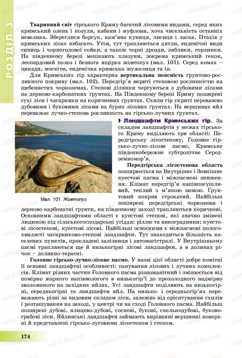Страница 174 | Підручник Географія 8 клас В.Ю. Пестушко, Г.Ш. Уварова, А.І. Довгань 2016