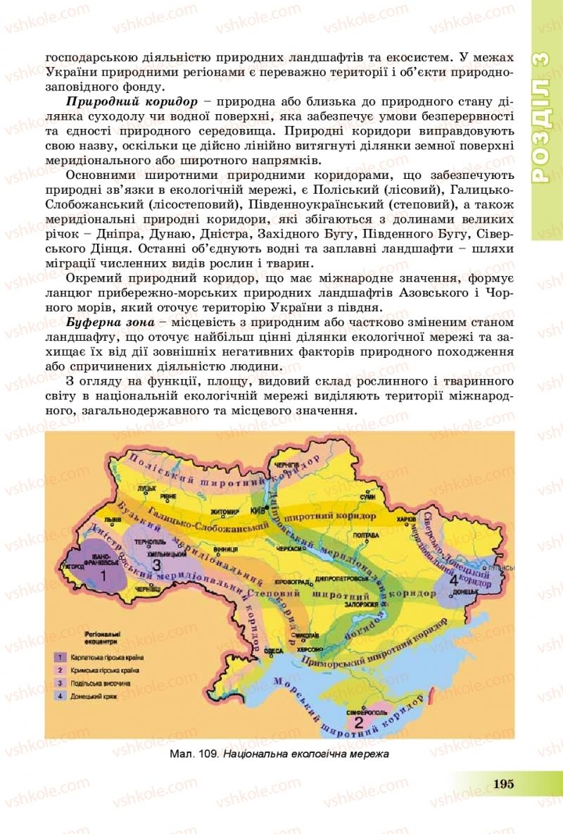 Страница 195 | Підручник Географія 8 клас В.Ю. Пестушко, Г.Ш. Уварова, А.І. Довгань 2016