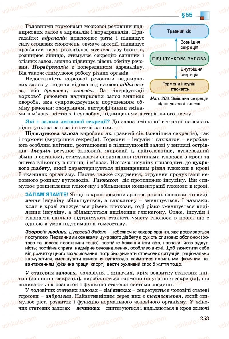 Страница 253 | Підручник Біологія 8 клас Н.Ю. Матяш 2016