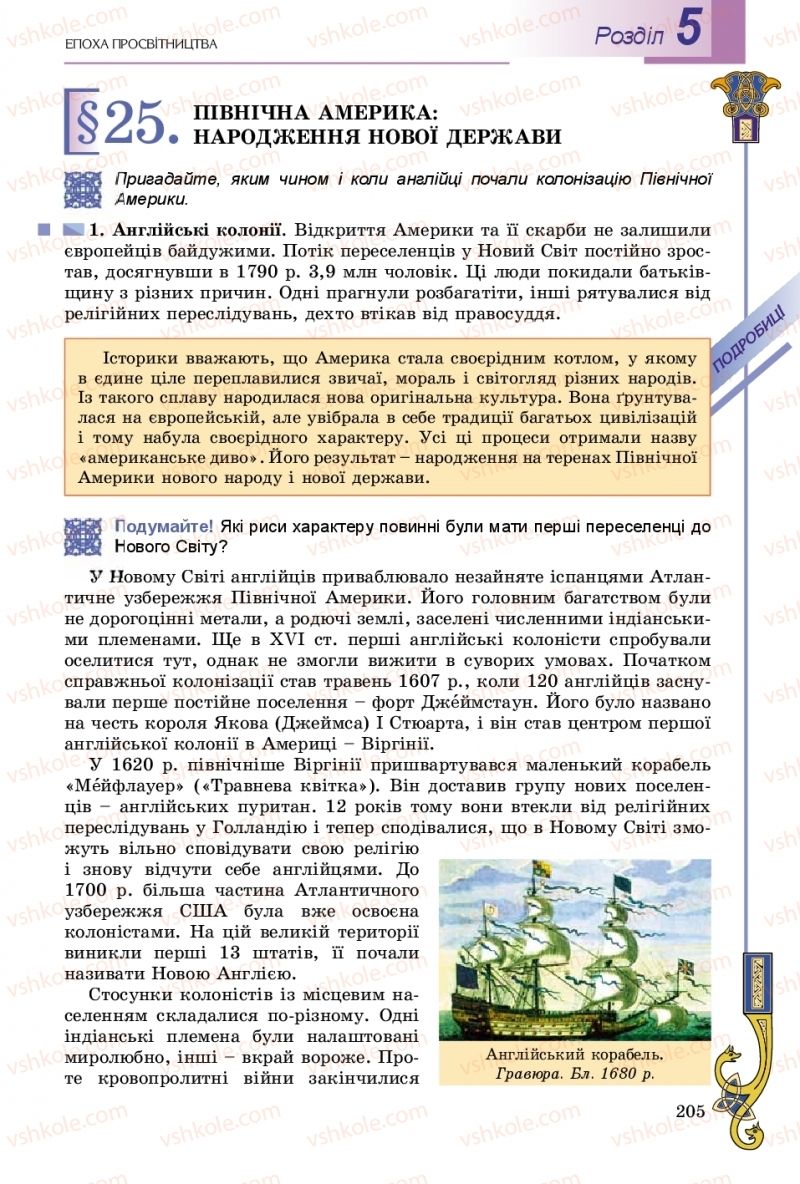 Страница 205 | Підручник Всесвітня історія 8 клас Н.Г. Подаляк, І.Б. Лукач, Т.В. Ладиченко 2016