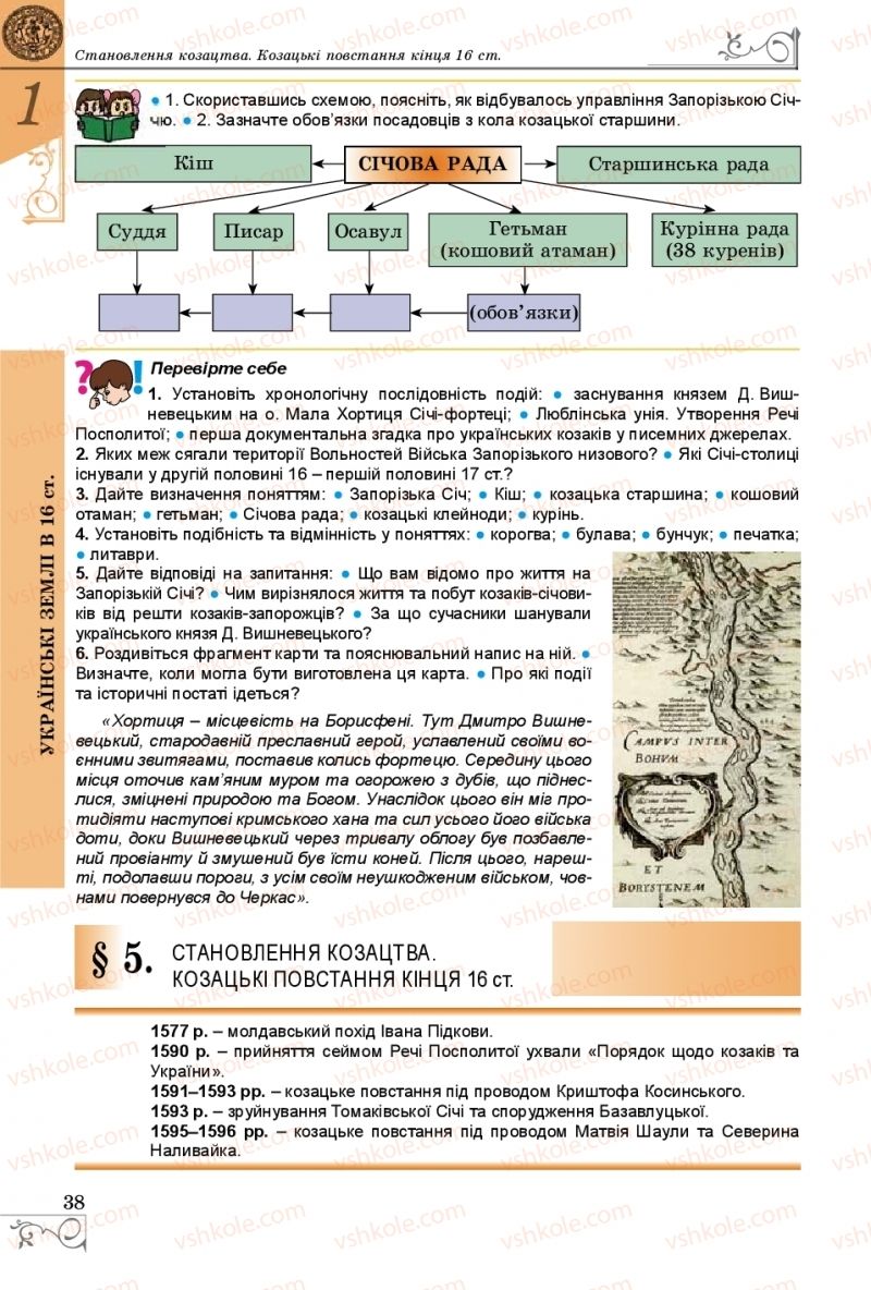 Страница 38 | Підручник Історія України 8 клас В.С. Власов 2016