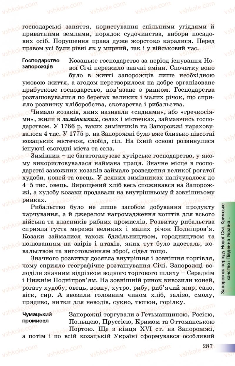 Страница 287 | Підручник Історія України 8 клас Г.К. Швидько, П.О. Чорнобай 2016