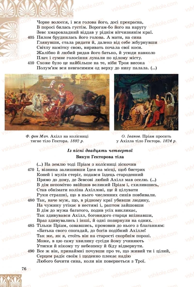 Страница 76 | Підручник Зарубіжна література 8 клас Є.В. Волощук, О.М. Слободянюк 2016