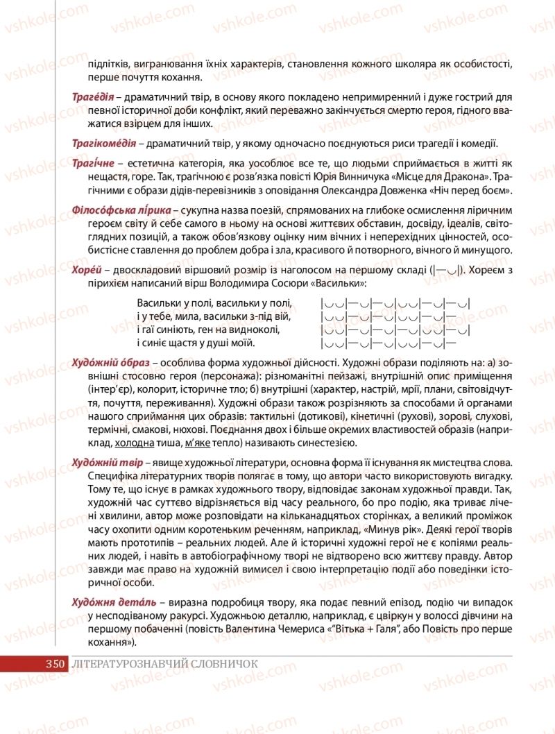 Страница 350 | Підручник Українська література 8 клас О.В. Слоньовська 2016