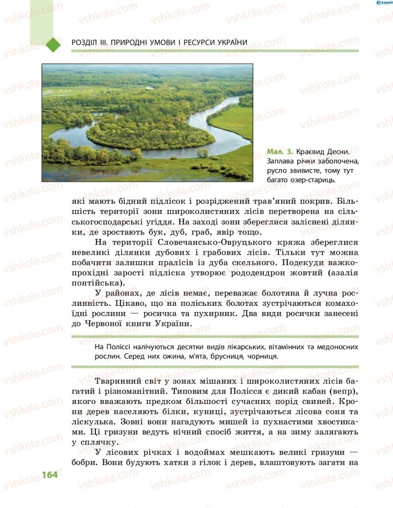 Страница 164 | Підручник Географія 8 клас Г.Д. Довгань, О.Г. Стадник 2016