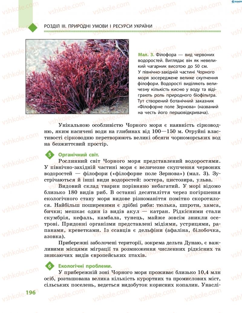 Страница 196 | Підручник Географія 8 клас Г.Д. Довгань, О.Г. Стадник 2016