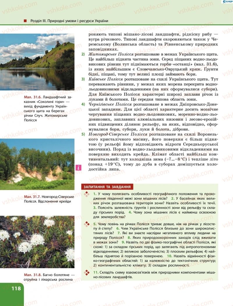 Страница 118 | Підручник Географія 8 клас Л.М. Булава 2016