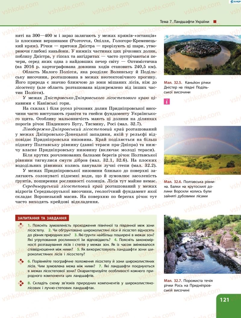 Страница 121 | Підручник Географія 8 клас Л.М. Булава 2016
