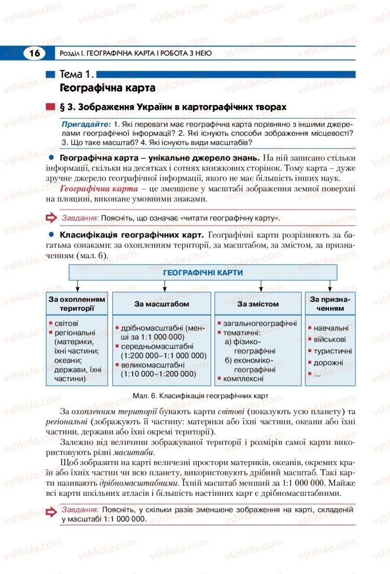 Страница 16 | Підручник Географія 8 клас С.Г. Кобернік, Р.Р. Коваленко 2016