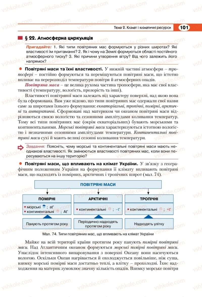 Страница 101 | Підручник Географія 8 клас С.Г. Кобернік, Р.Р. Коваленко 2016