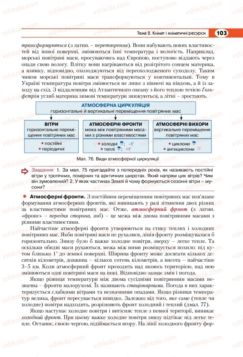 Страница 103 | Підручник Географія 8 клас С.Г. Кобернік, Р.Р. Коваленко 2016
