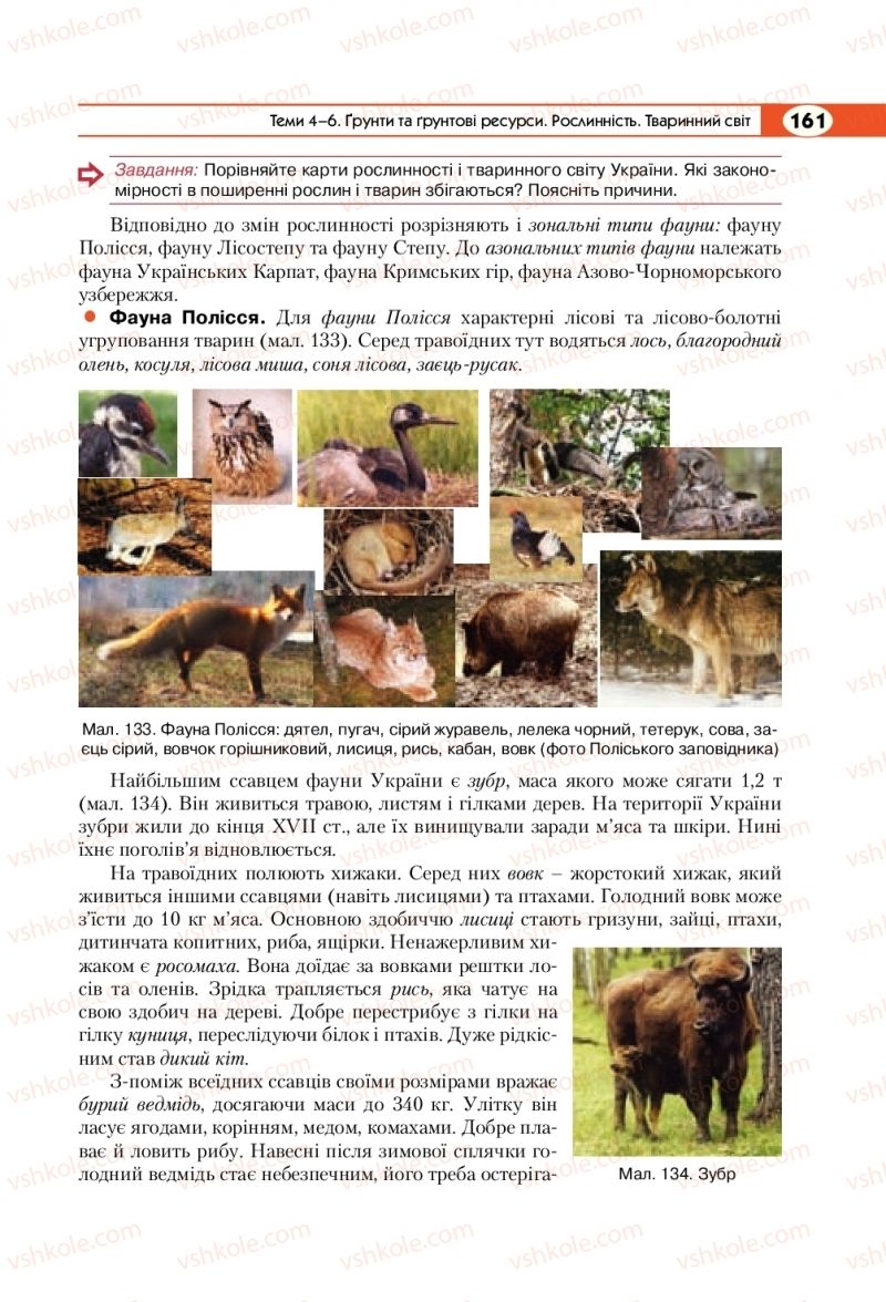 Страница 161 | Підручник Географія 8 клас С.Г. Кобернік, Р.Р. Коваленко 2016