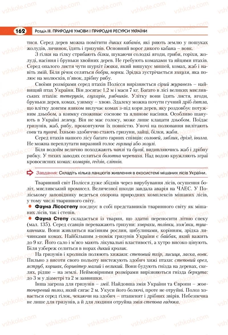 Страница 162 | Підручник Географія 8 клас С.Г. Кобернік, Р.Р. Коваленко 2016