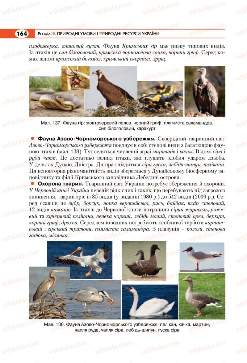 Страница 164 | Підручник Географія 8 клас С.Г. Кобернік, Р.Р. Коваленко 2016