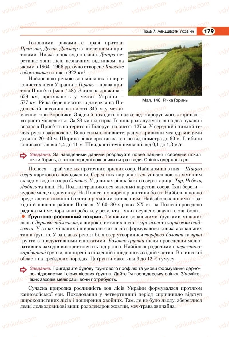 Страница 179 | Підручник Географія 8 клас С.Г. Кобернік, Р.Р. Коваленко 2016